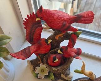 Porcelain bird figurines