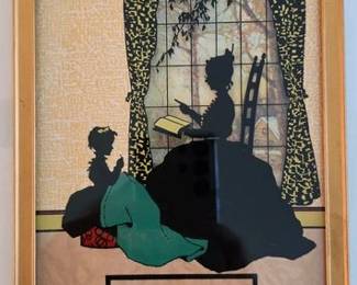 Vintage silhouette advertisement print