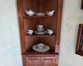 Pine corner cabinet