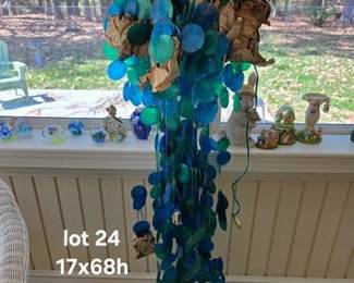 Vintage capiz shell lamp