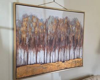 Large textured print on canvas