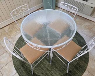 Vintage iron patio table set