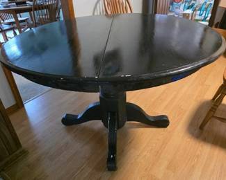 Heavy painted oak pedestal table