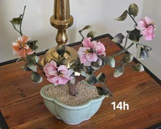 Jade and Peking glass bonsai tree