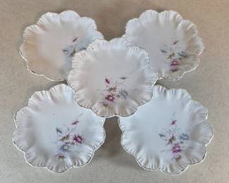 Set of vintage china dessert plates