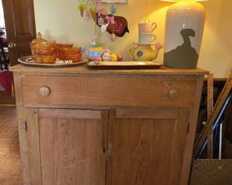 Early pine jelly cupboard 