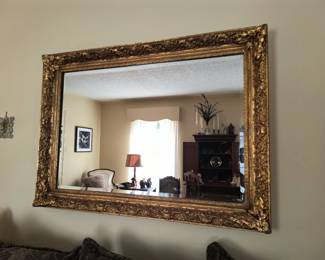 Large gold wall mirror 