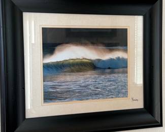 Framed Photograph of a Wave by Y. Garalsky