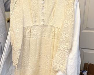 Vintage 1910s White Lace Dress