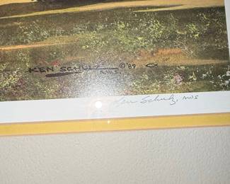 Ken Schultz Landscape Lithograph, "Autumn Fields"