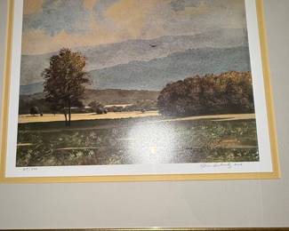 Ken Schultz Landscape Lithograph, "Autumn Fields"