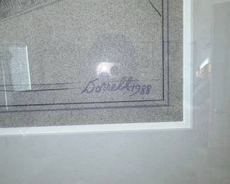 Still Life with Bow and Vases Drawing by Dorrell, 1988