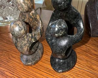 Hand-Carved Stone Family Figurines (Shona Sculpture Style)