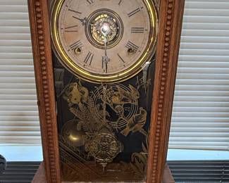 Ansonia "Arabia" Oak Kitchen Clock