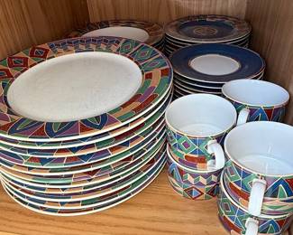 Mikasa Collage Geometric Patterned Dinnerware Set