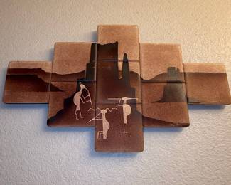 Amado Pena Style Ceramic Tile Wall Art