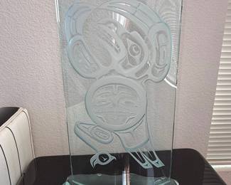 David Montpetit Etched Glass Sculpture