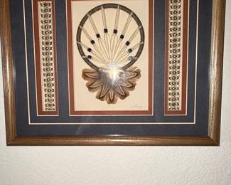 Framed Native American Dreamcatcher Art