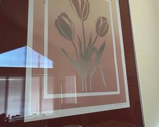 Terry Earle "Tulips" Serigraph Print, 1982