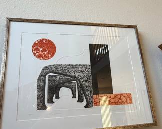 Untitled Abstract Lithograph by Mel Ramos