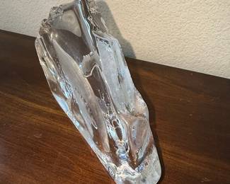 Kosta Boda "Whale" Glass Sculpture by Bertil Vallien