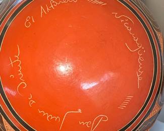 Nicaraguan Ceramic Vase with Figural Relief by San Juan de Oriente