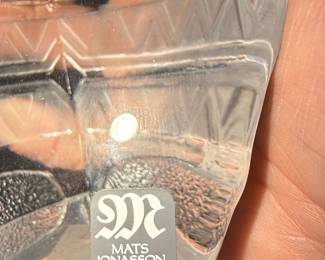 Mats Jonasson Crystal "Arctic Man" Paperweight