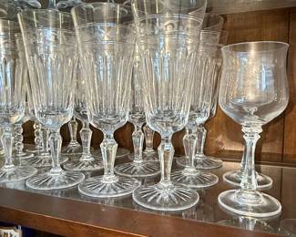 Etched Crystal Champagne Flutes