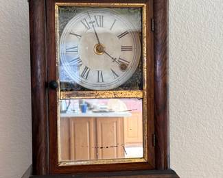 Seth Thomas "Adamantine" Mantel Clock with Cracked Mirror