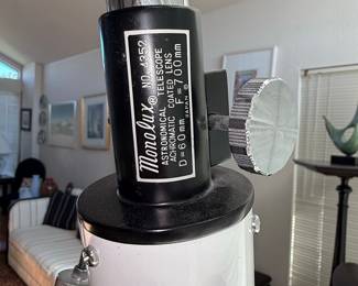 Monolux No. 4352 Astronomical Telescope with Wooden Tripod