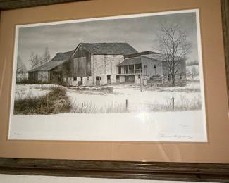 Peter Keilings "Winter Barn" Limited Edition Print