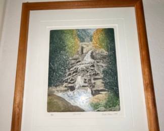 Denise M. Moore Waterfall Etching