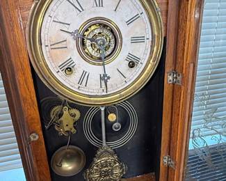 Ansonia "Arabia" Oak Kitchen Clock