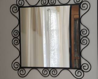 Swirl Metal Wall Mirror