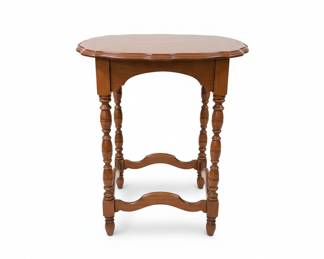 Victorian Style Scalloped Edge Side Table