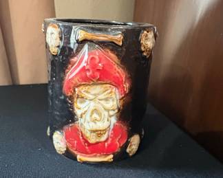 Pirate Skull Ceramic Tiki Mug