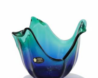 Murano Glass Sommerso Art Vase