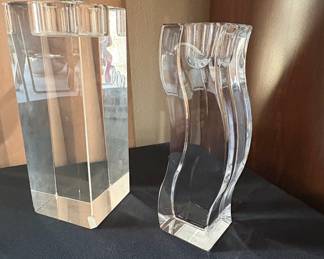 Set of two Mikasa Crystal Candlesticks