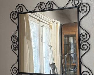 Swirl Metal Wall Mirror
