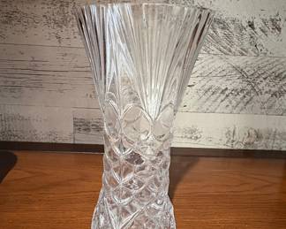 "Masquerade" Pattern Crystal Vase