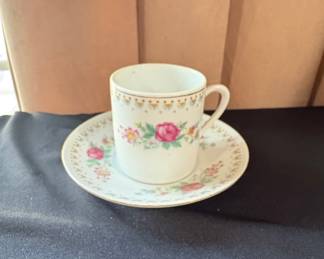 Vintage Floral Teacup and Saucer Set