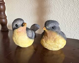 Pair of Ceramic Bluebird Figurines