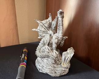 Dragon with Crystal Figurine
