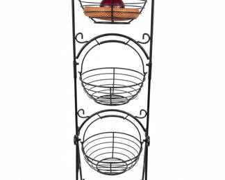 3-Tier Metal Wire Basket Stand 