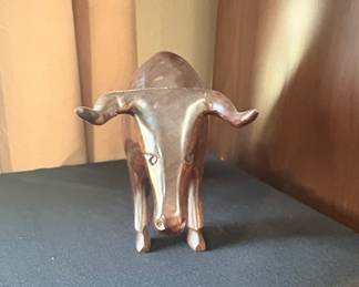 Hand Carved Wooden Water Buffalo Figurine