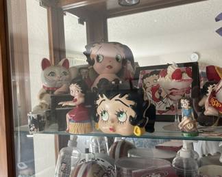 Betty Boop and San Francisco 49ers Collectibles Display