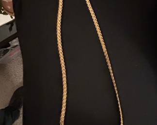 Gold Tone Necklace with Marcasite and Cubic Zirconia Accents