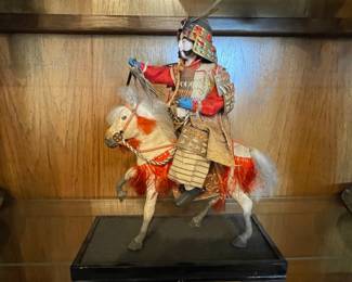 Japanese Samurai Warrior Doll on Horseback (Musha Ningyo)