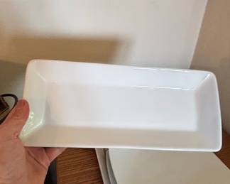 B. Smith with Style White Rectangular and Square Serving Platters