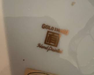 Hand Painted "Gold Imari" Porcelain Plate